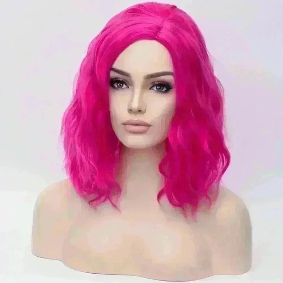 Pink 14" Wig for Halloween/Cosplay - Picture 4 of 4